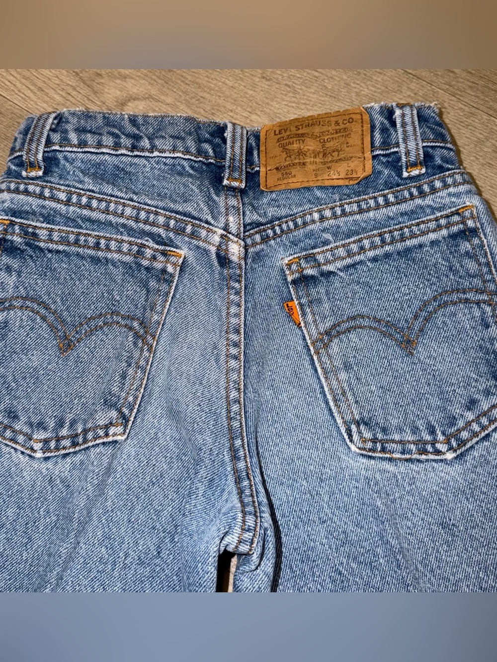 Levi's 550 Regular Boys Jeans with Orange Tab Label Vintage Size 8 and 9